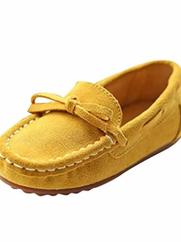 YiJee Niños Comodidad Mocasines Piso Casual Zapatos Bowknot Decoración